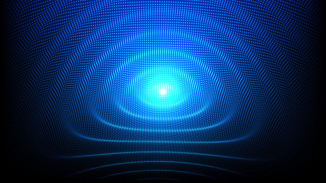 Vector infinite abstract space background. Futuristic style card