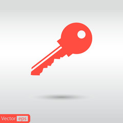 Vector Key . Classic flat icon. Vector