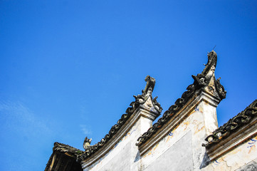 The roof of the Chinese ancient tradition house 