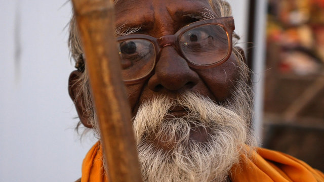 Old Indian Man in Varanasi, India