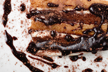 close to a piece of cake, white background