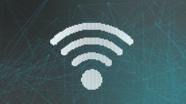 Digitales Wlan Symbol dreht sich