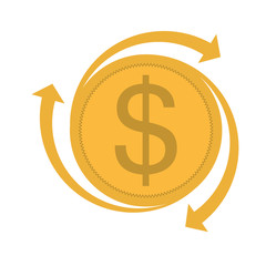 coin business related icon image, vector illustration
