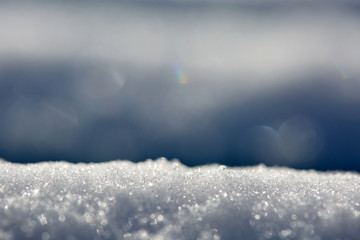 closeup snow