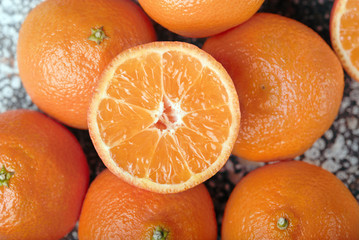 tangerine slices background