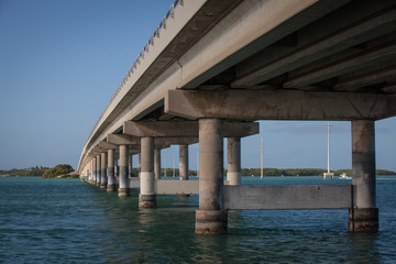 Bridges in Islamorada, in the Florida Keys, USA