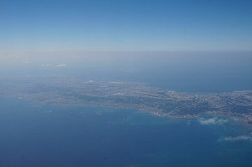 宜野湾市　上空