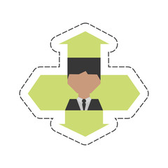 businessman work related icon image, vector illustration
