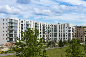 modern apartment building exterior