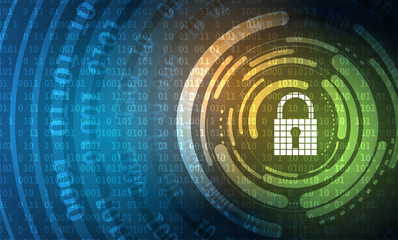 Technology security concept. Modern safety digital background