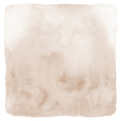 Abstract brown watercolor on white background
