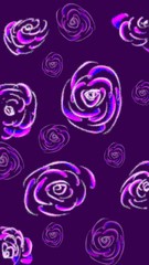 hand drownd floral purpel illustration