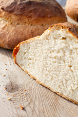 fresh sliced homemade bread