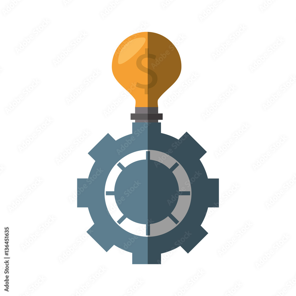 Canvas Prints gear bulb icon image, vector illustration design