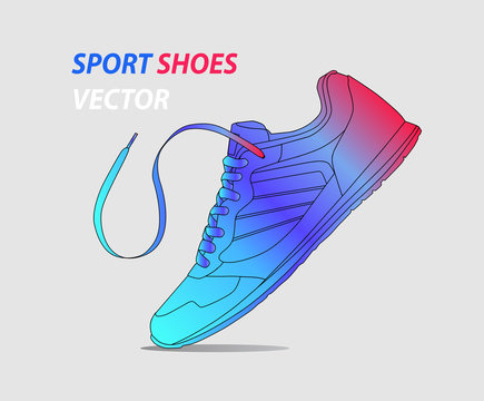 Stylish sneaker for running, concept sport shoes, vector, illustration,