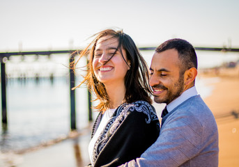 Lovely couple on the beach