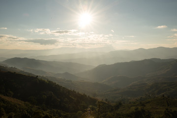 Sunset on the mountains