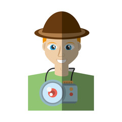 man with camara icon design, vector illustration image