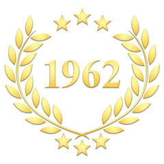 Lauriers 3 étoiles 1962 sur fond blanc 