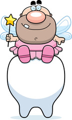 Cartoon Tooth Fairy Sitting