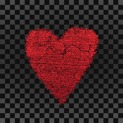 Design Template. Heart for Valentines Day Background. Rasterized copy