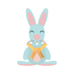 Easter rabbit icon image design, vector illustration