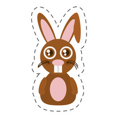Easter rabbit icon image design, vector illustration