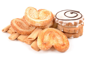 Biscuits on a white background