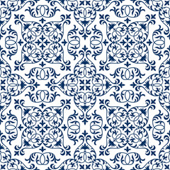 Seamless patchwork pattern from ornate tiles, ornaments. Can be used for wallpaper, pattern fills, web page background,surface textures. - 136456084