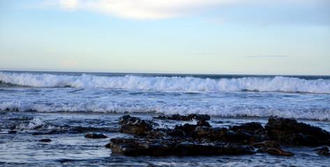 Seascape from Lanzarote. Caleta de Famara beach. Canary Island. Spain.