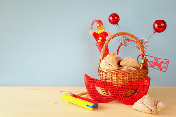 Obraz premium Purim celebration concept (jewish carnival holiday)
