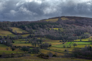 Countryside cloudy scene