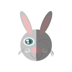 Easter rabbit icon image design, vector illustration