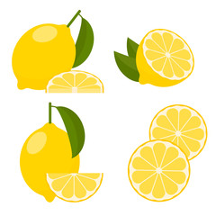 Icon set lemon, vector.
