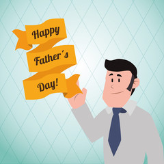 Father day card icon image, vector illustration