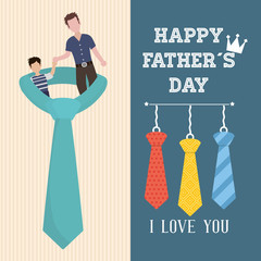happy father day card icon image, vector illustration