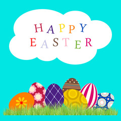 Easter eggs, vector illustration