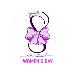 Vector illustration of stylish 8 march womens day background