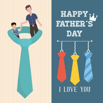 happy father day card icon image, vector illustration