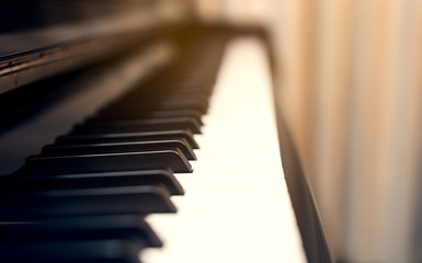 Piano and piano keyboard