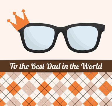 Father day card icon image, vector illustration