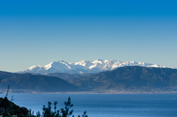 View of the Majestic Mountains on the European Ski Resort