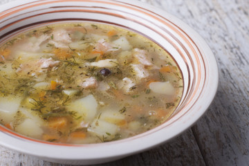 Soup with pickled cucumbers