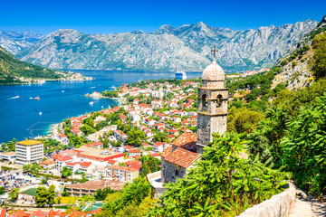Naklejka na ściany i meble Kotor, Montenegro, Adriatic Sea