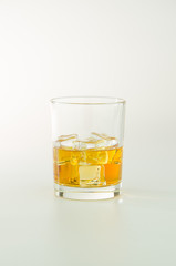 whisky glass and ice