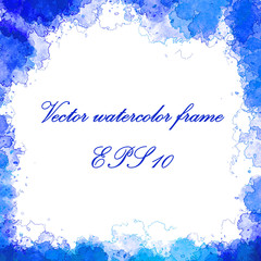 Vector bright watercolor square frame  