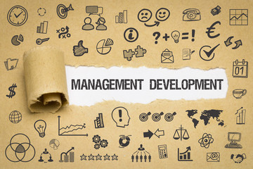 Management Development / Papier mit Symbole