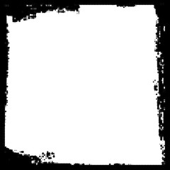 Grunge halftone  black and white frame