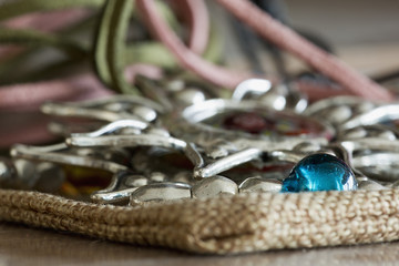 Detail of jewelry with selective focus.