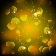 Vector Shining Background with Bokeh and Stars